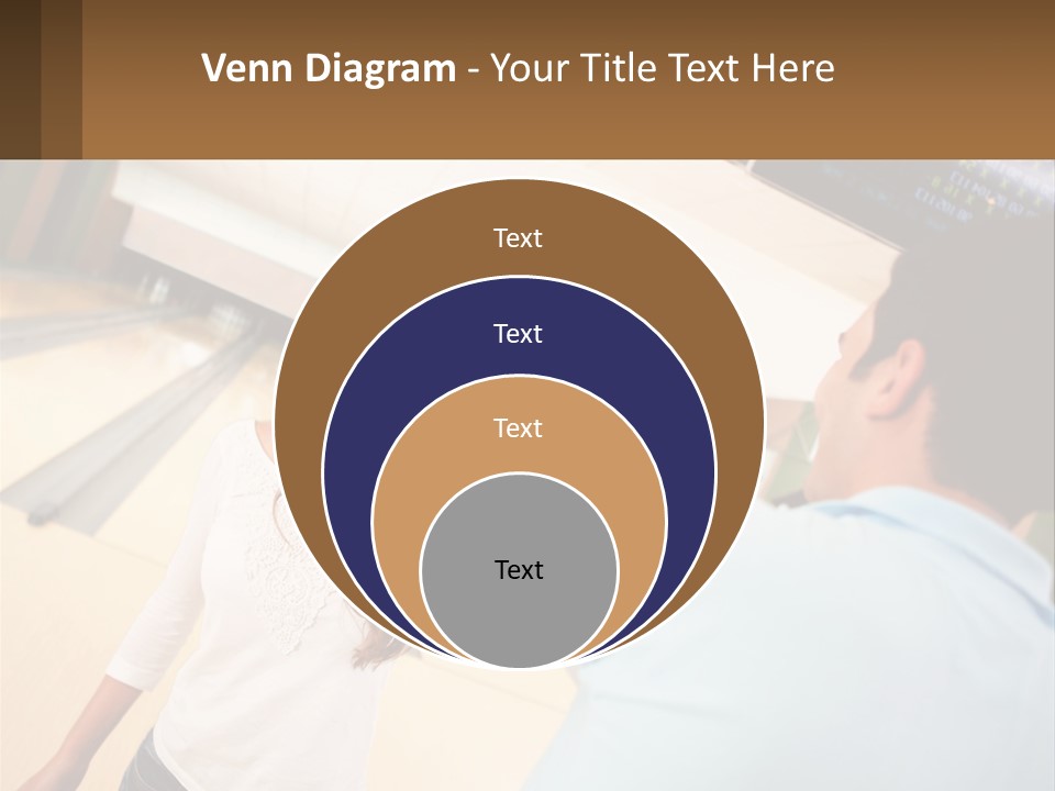 A Man And A Woman Playing A Game Of Bowling PowerPoint Template