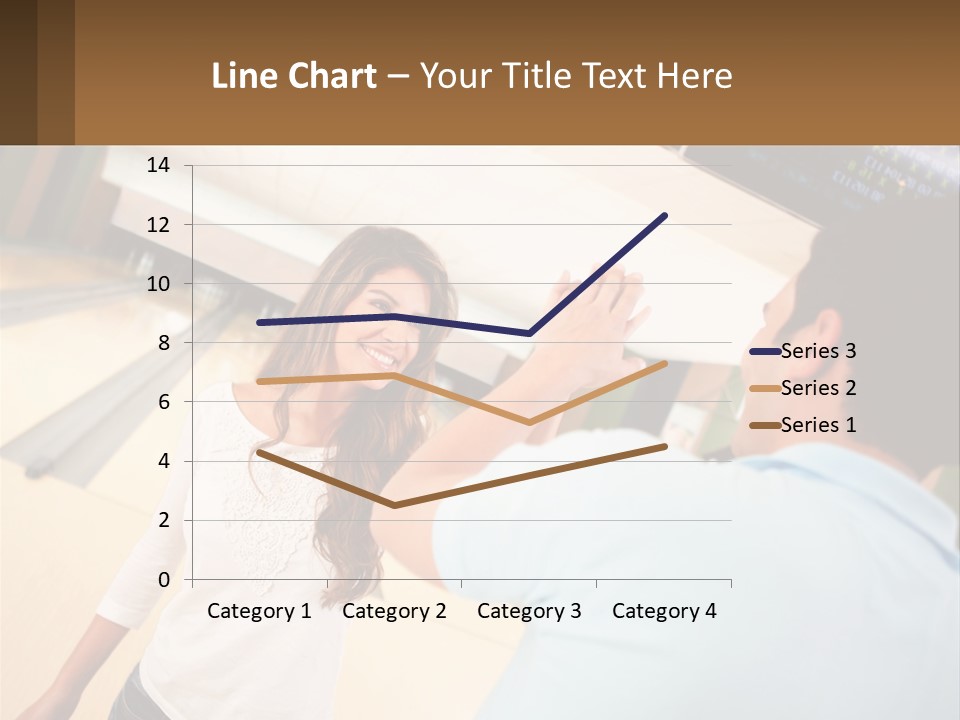 A Man And A Woman Playing A Game Of Bowling PowerPoint Template