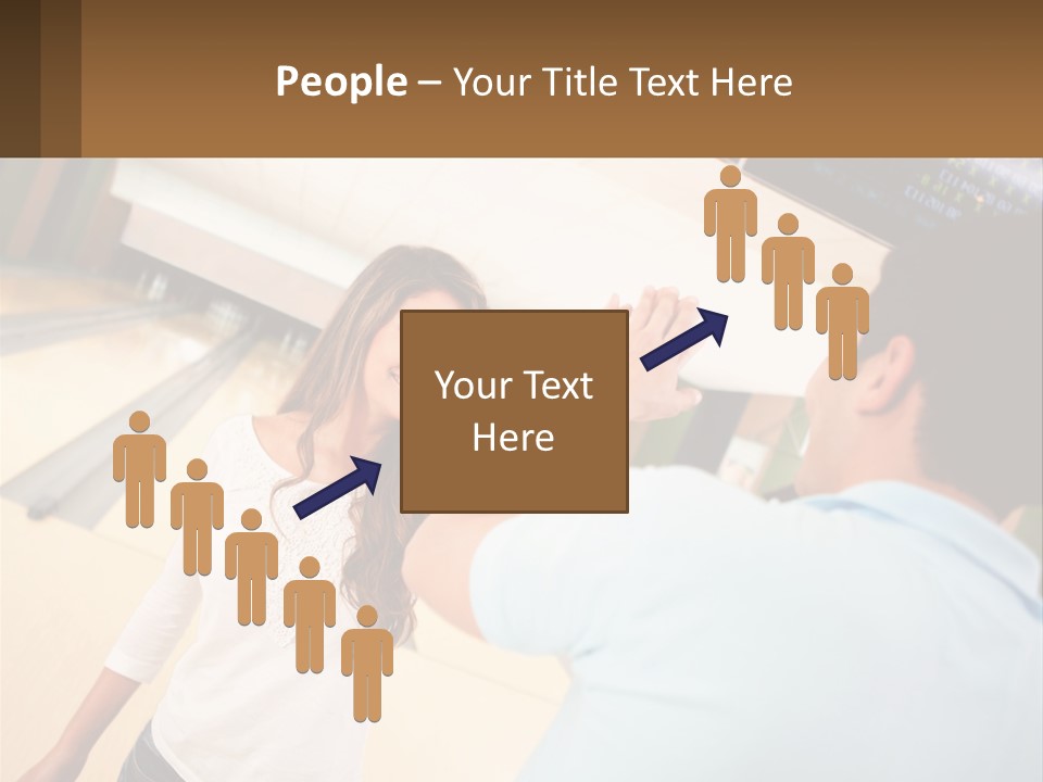 A Man And A Woman Playing A Game Of Bowling PowerPoint Template