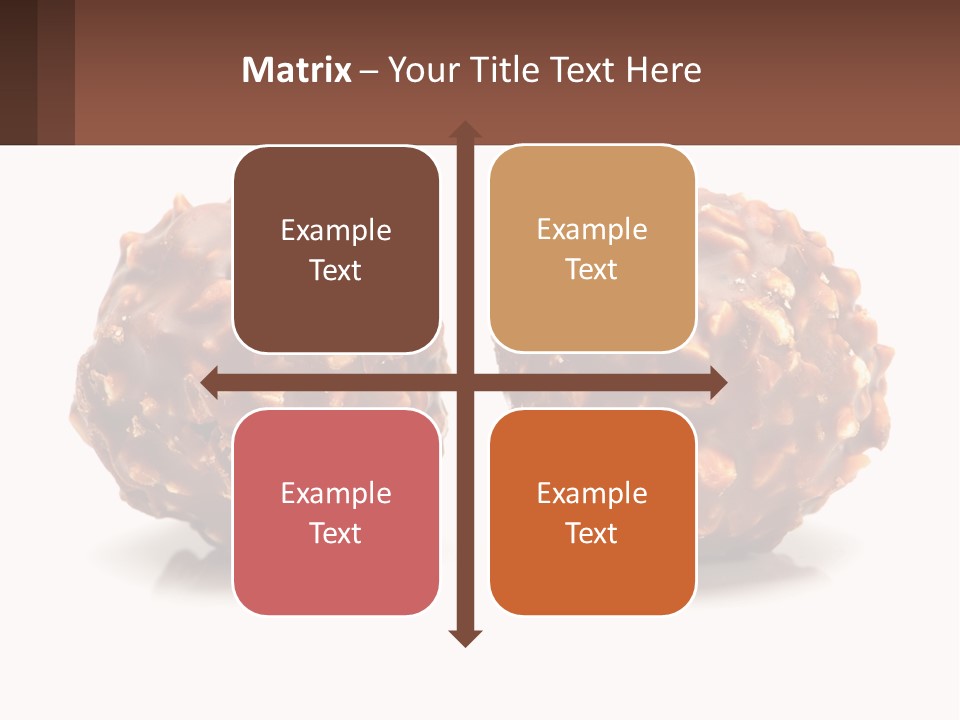 Two Chocolate Balls With Nuts On Top Of Them PowerPoint Template