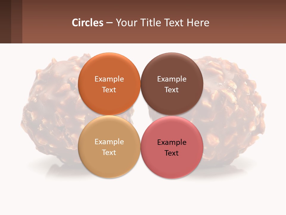 Two Chocolate Balls With Nuts On Top Of Them PowerPoint Template