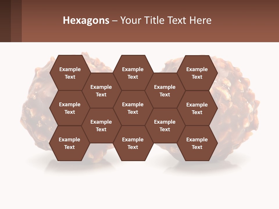 Two Chocolate Balls With Nuts On Top Of Them PowerPoint Template