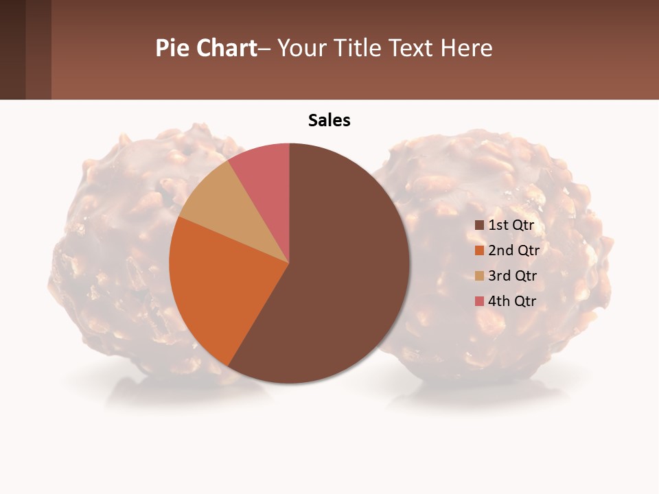 Two Chocolate Balls With Nuts On Top Of Them PowerPoint Template