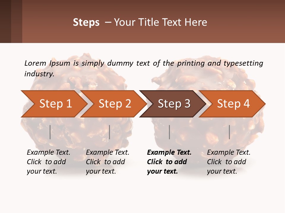 Two Chocolate Balls With Nuts On Top Of Them PowerPoint Template