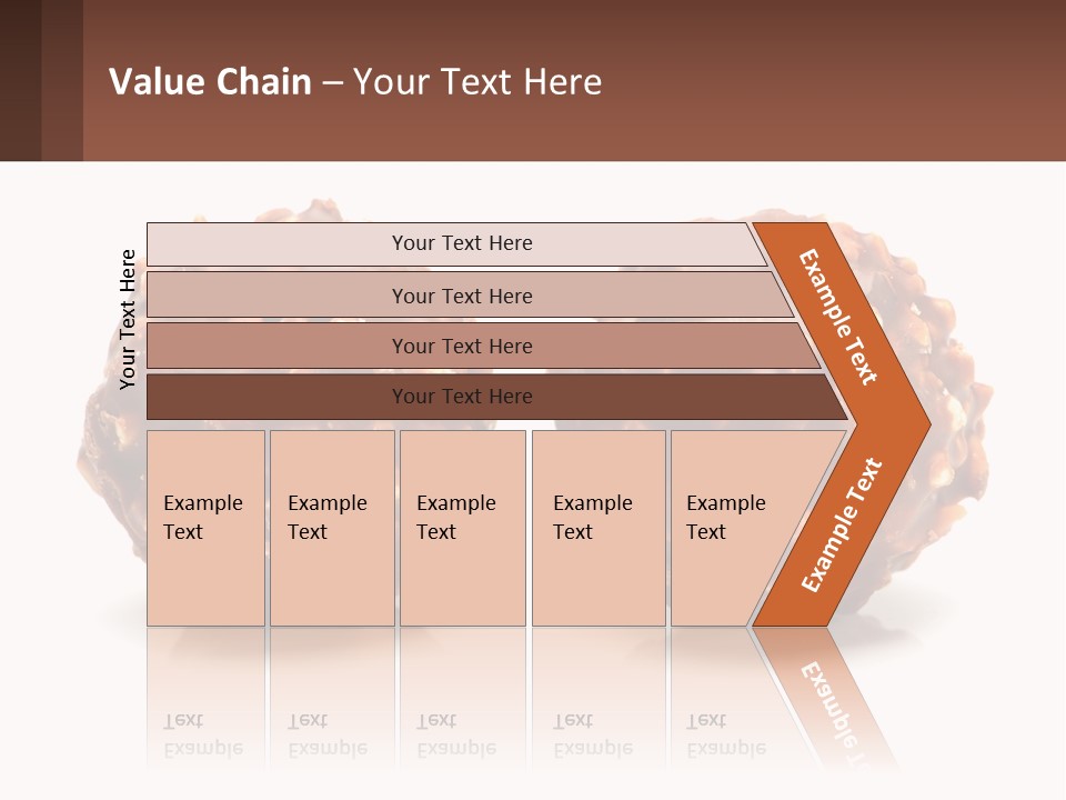 Two Chocolate Balls With Nuts On Top Of Them PowerPoint Template