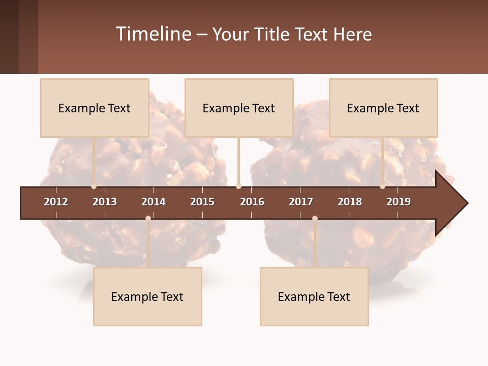 Two Chocolate Balls With Nuts On Top Of Them PowerPoint Template