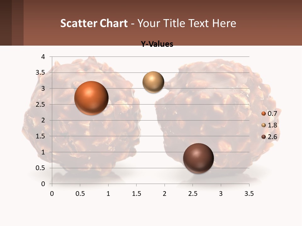 Two Chocolate Balls With Nuts On Top Of Them PowerPoint Template