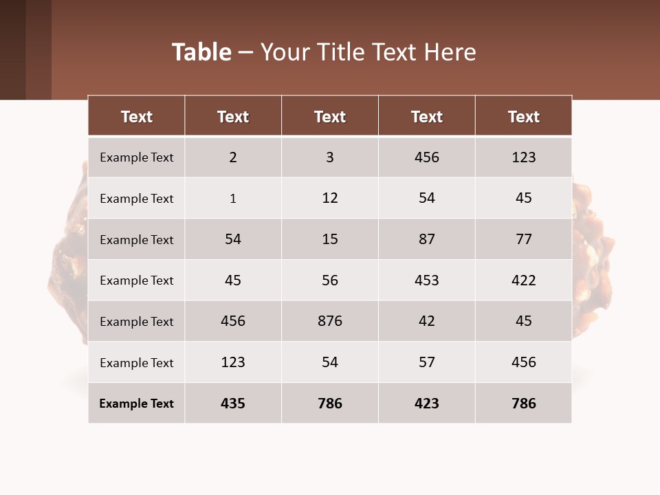 Two Chocolate Balls With Nuts On Top Of Them PowerPoint Template