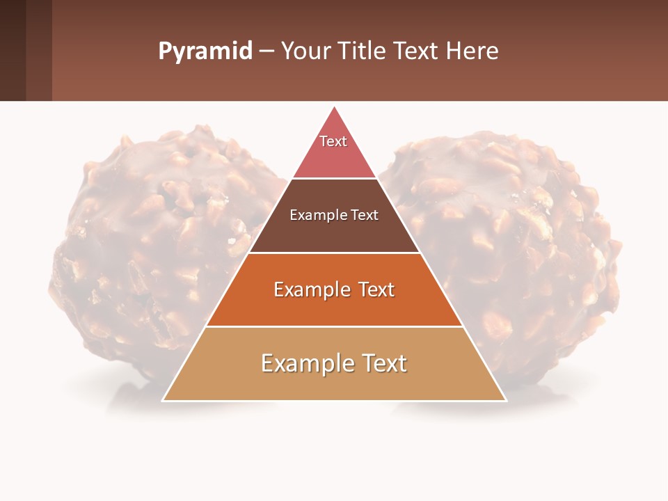 Two Chocolate Balls With Nuts On Top Of Them PowerPoint Template