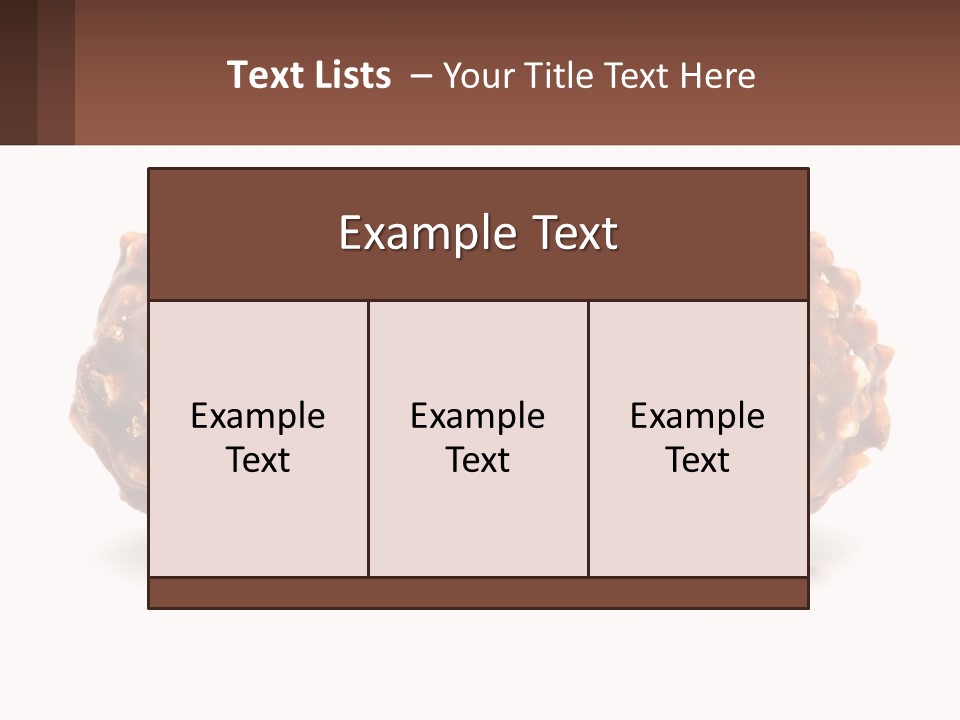 Two Chocolate Balls With Nuts On Top Of Them PowerPoint Template
