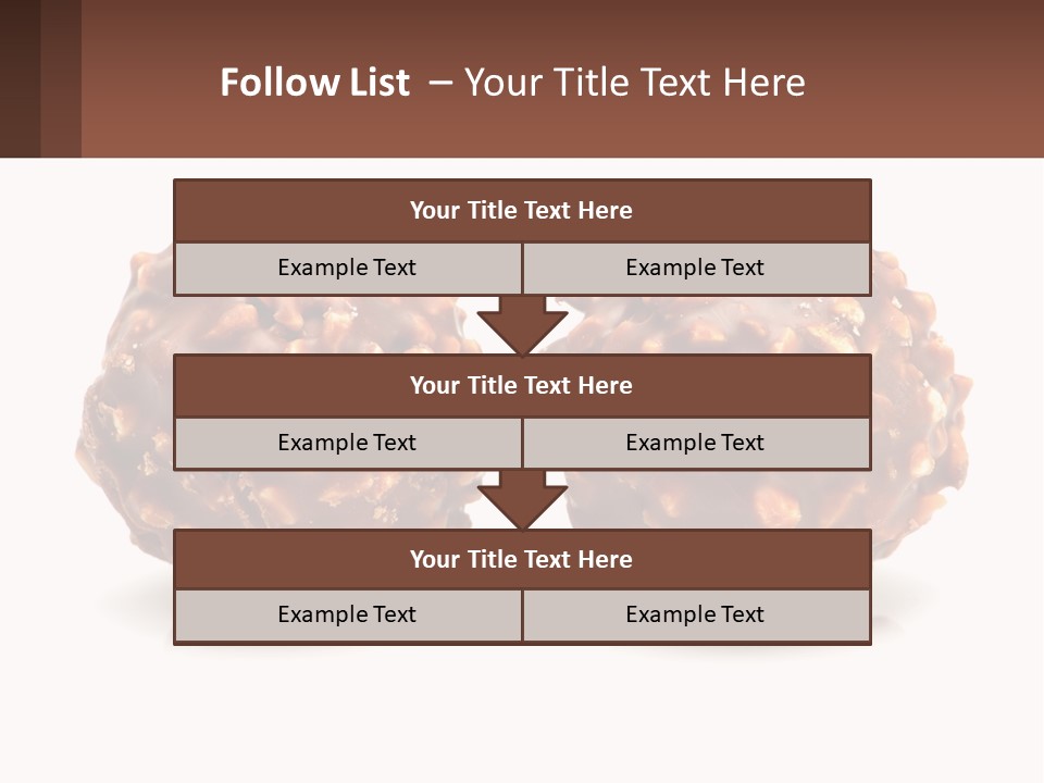 Two Chocolate Balls With Nuts On Top Of Them PowerPoint Template