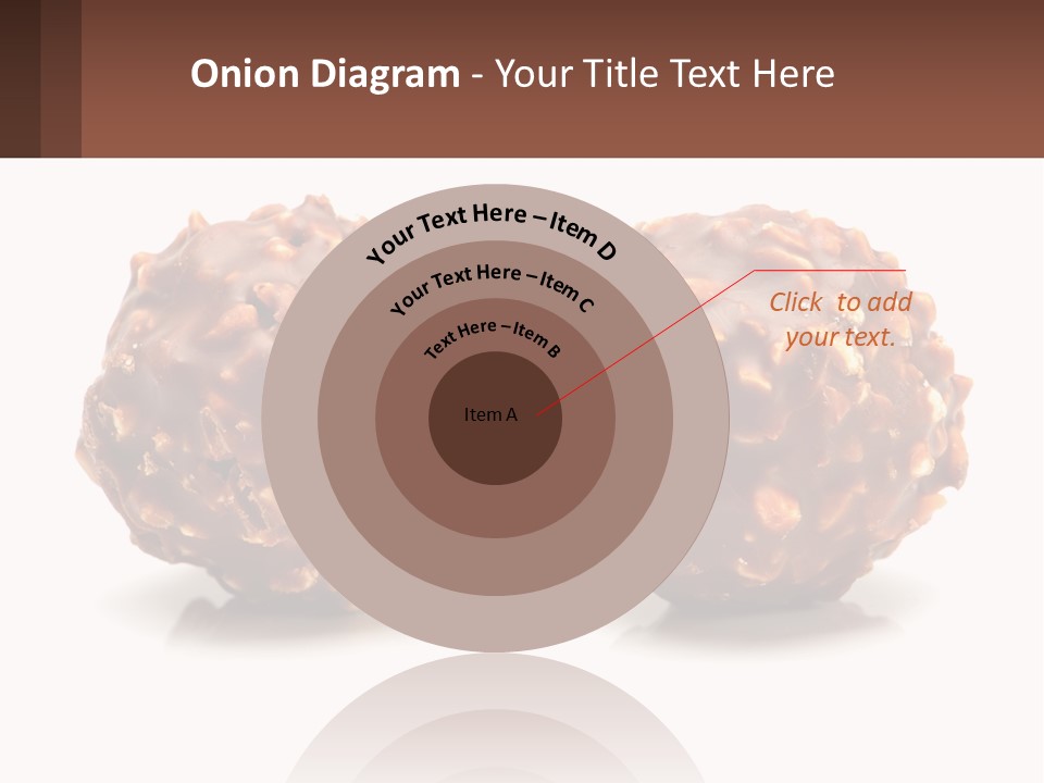 Two Chocolate Balls With Nuts On Top Of Them PowerPoint Template
