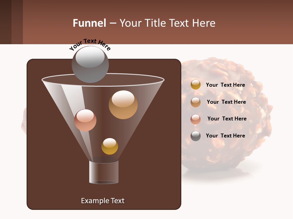Two Chocolate Balls With Nuts On Top Of Them PowerPoint Template