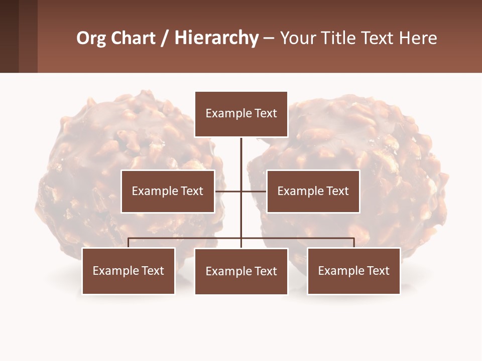 Two Chocolate Balls With Nuts On Top Of Them PowerPoint Template