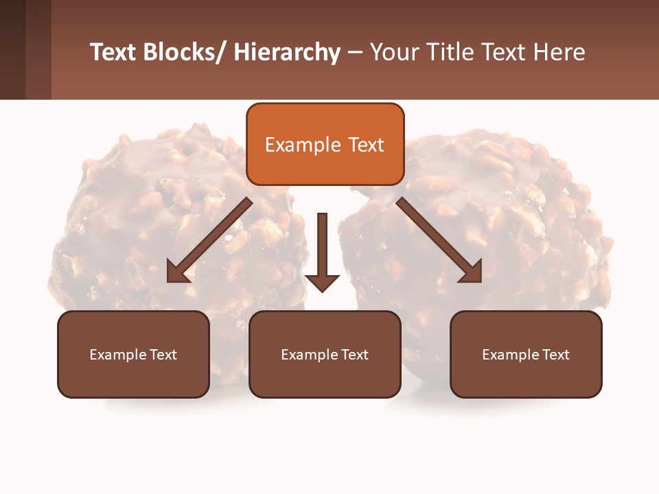 Two Chocolate Balls With Nuts On Top Of Them PowerPoint Template
