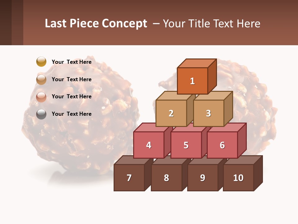 Two Chocolate Balls With Nuts On Top Of Them PowerPoint Template