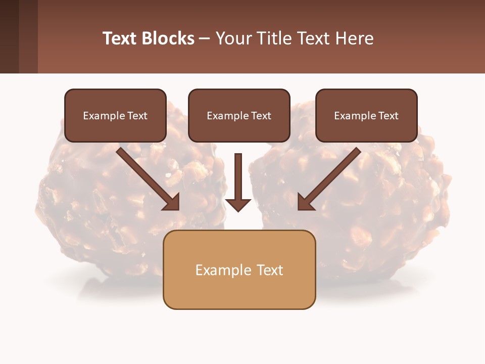 Two Chocolate Balls With Nuts On Top Of Them PowerPoint Template