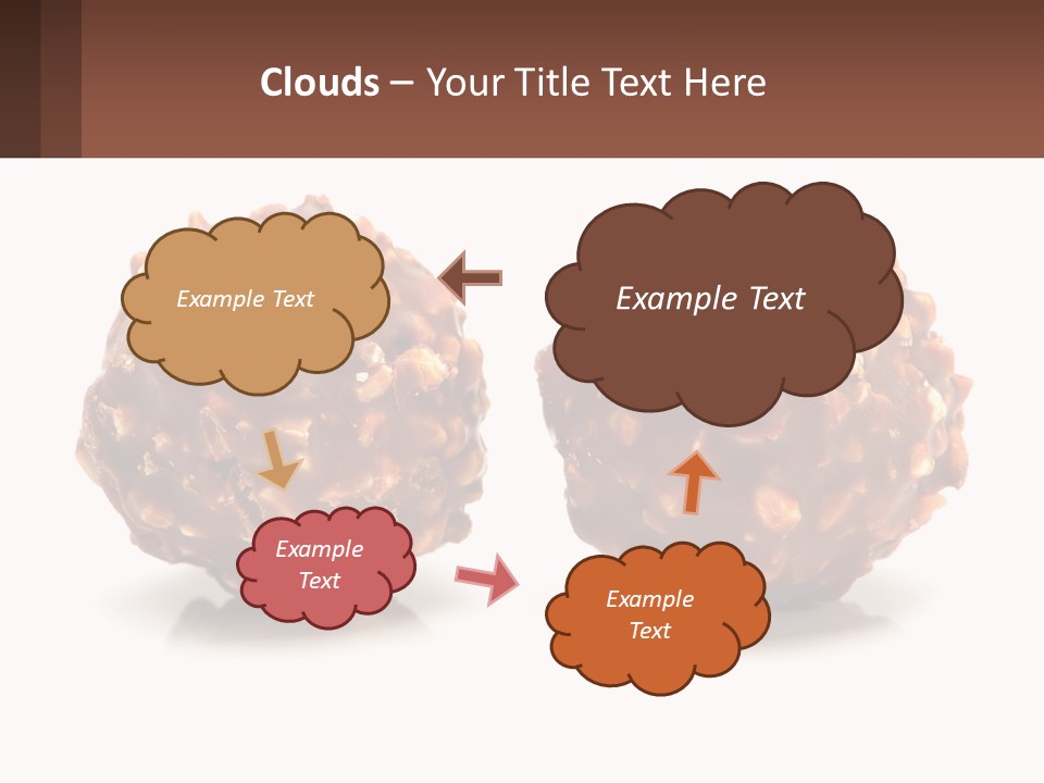 Two Chocolate Balls With Nuts On Top Of Them PowerPoint Template