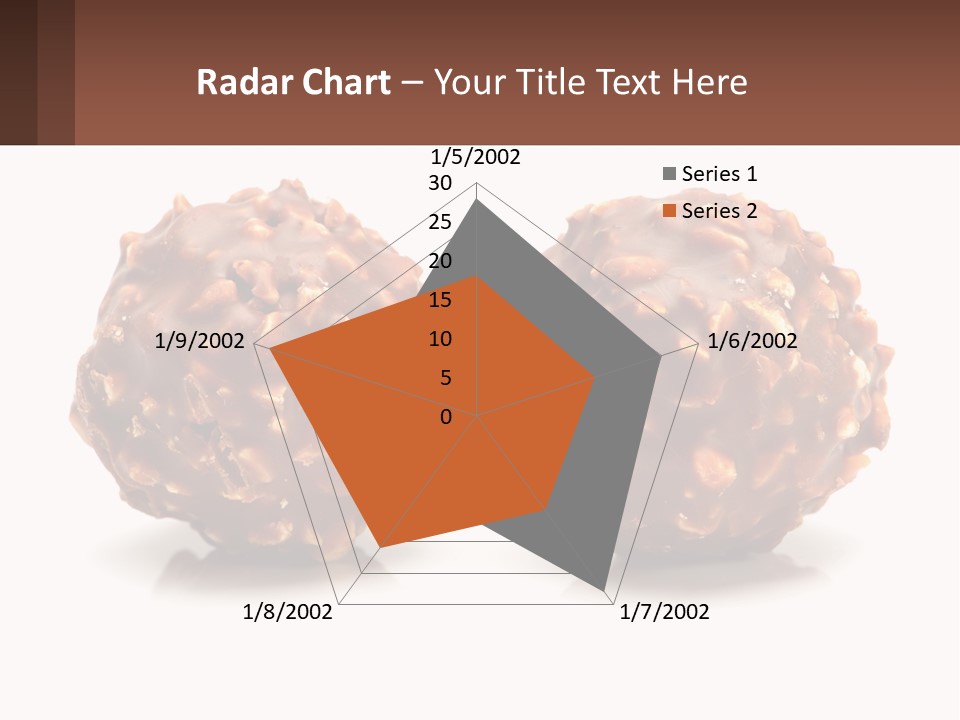 Two Chocolate Balls With Nuts On Top Of Them PowerPoint Template