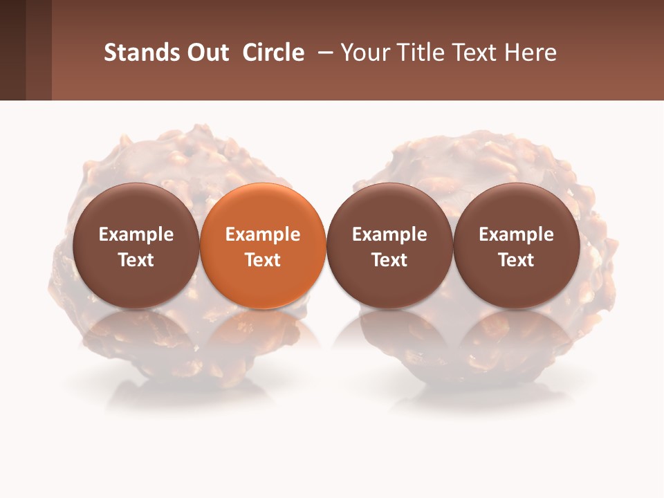 Two Chocolate Balls With Nuts On Top Of Them PowerPoint Template