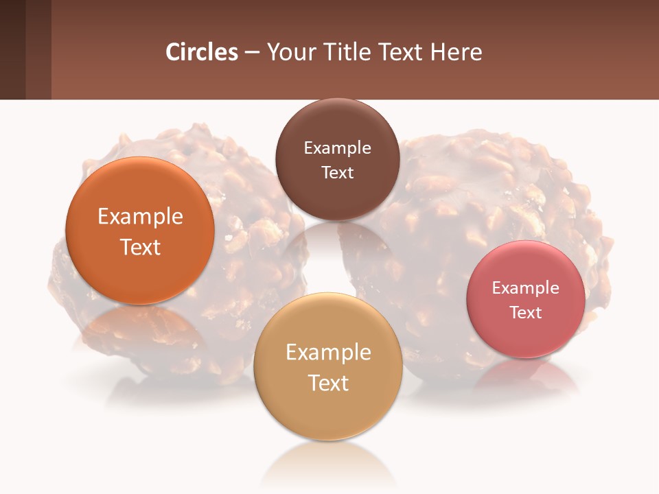 Two Chocolate Balls With Nuts On Top Of Them PowerPoint Template