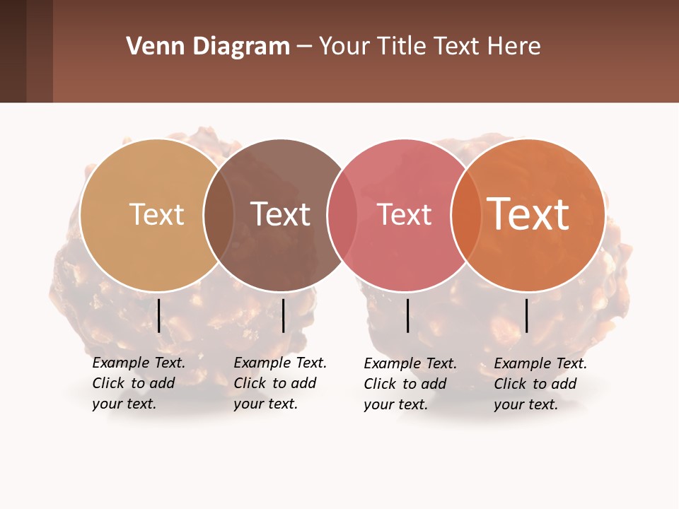 Two Chocolate Balls With Nuts On Top Of Them PowerPoint Template