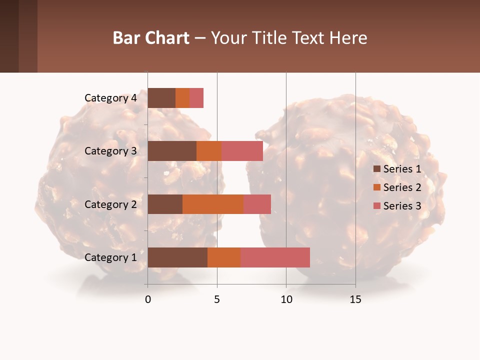 Two Chocolate Balls With Nuts On Top Of Them PowerPoint Template