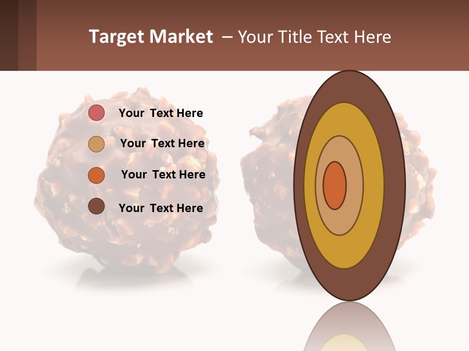 Two Chocolate Balls With Nuts On Top Of Them PowerPoint Template