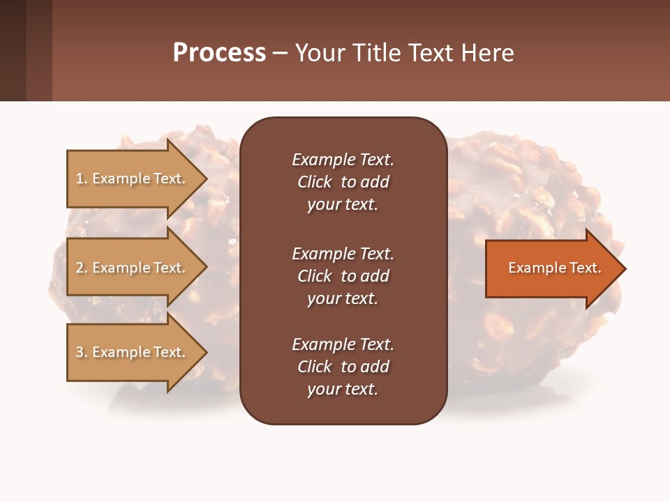 Two Chocolate Balls With Nuts On Top Of Them PowerPoint Template