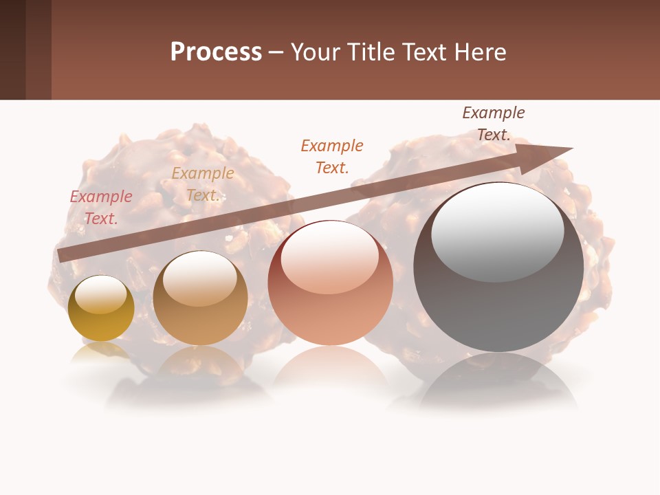 Two Chocolate Balls With Nuts On Top Of Them PowerPoint Template