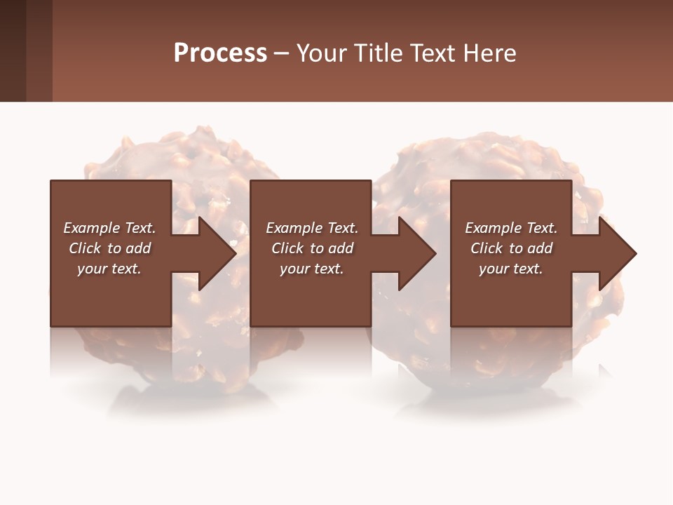Two Chocolate Balls With Nuts On Top Of Them PowerPoint Template