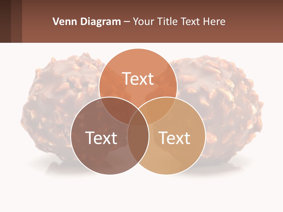 Two Chocolate Balls With Nuts On Top Of Them PowerPoint Template