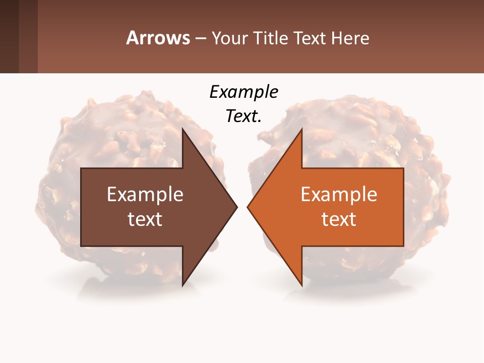 Two Chocolate Balls With Nuts On Top Of Them PowerPoint Template