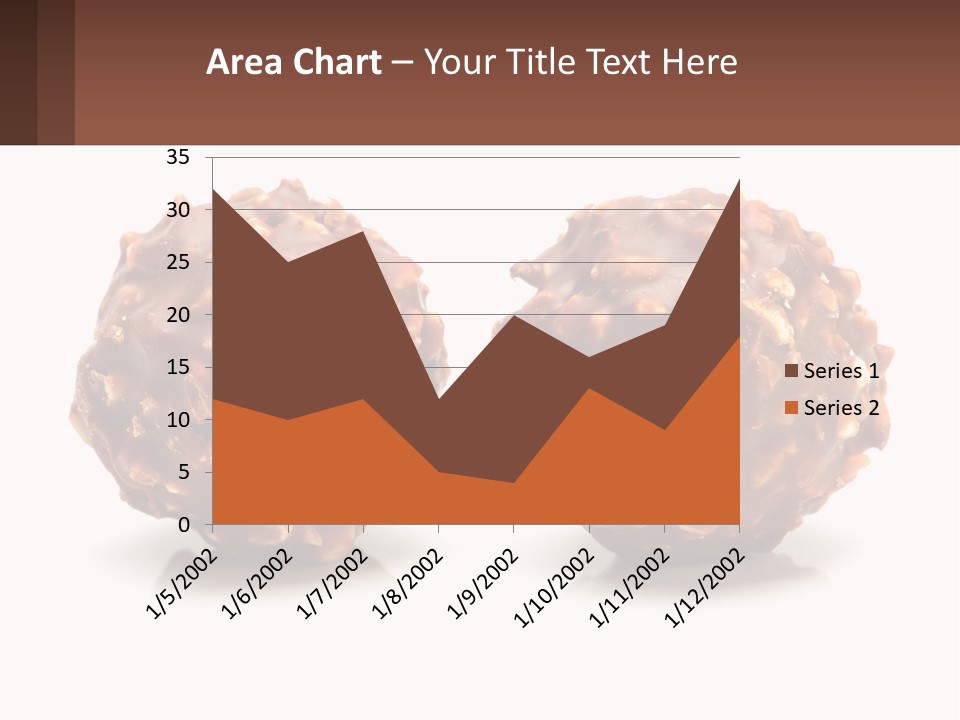 Two Chocolate Balls With Nuts On Top Of Them PowerPoint Template