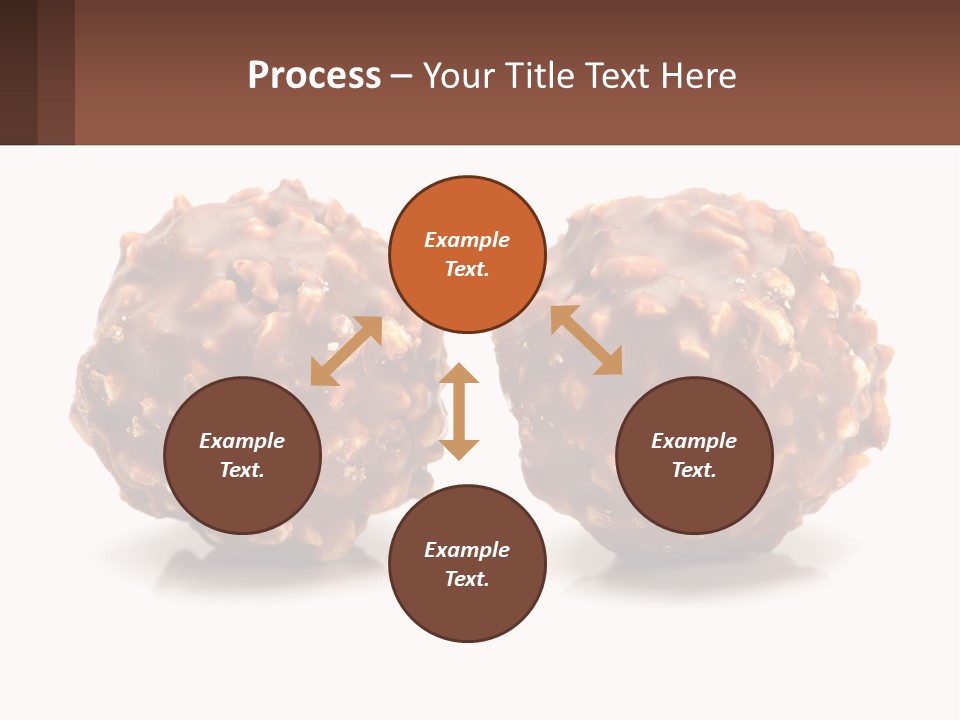 Two Chocolate Balls With Nuts On Top Of Them PowerPoint Template