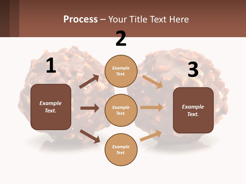 Two Chocolate Balls With Nuts On Top Of Them PowerPoint Template