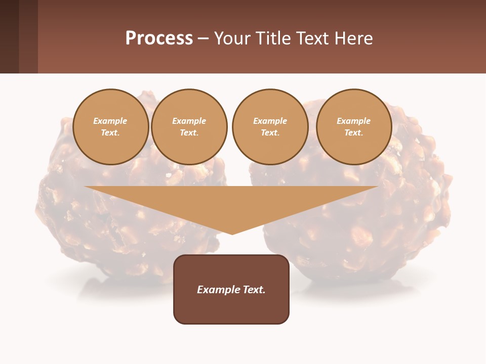 Two Chocolate Balls With Nuts On Top Of Them PowerPoint Template