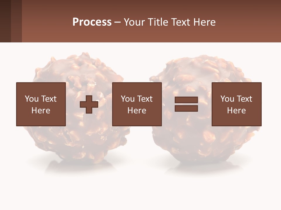 Two Chocolate Balls With Nuts On Top Of Them PowerPoint Template