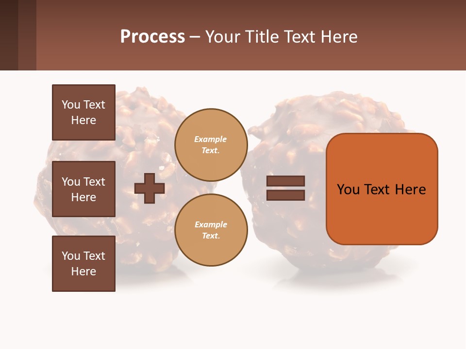 Two Chocolate Balls With Nuts On Top Of Them PowerPoint Template