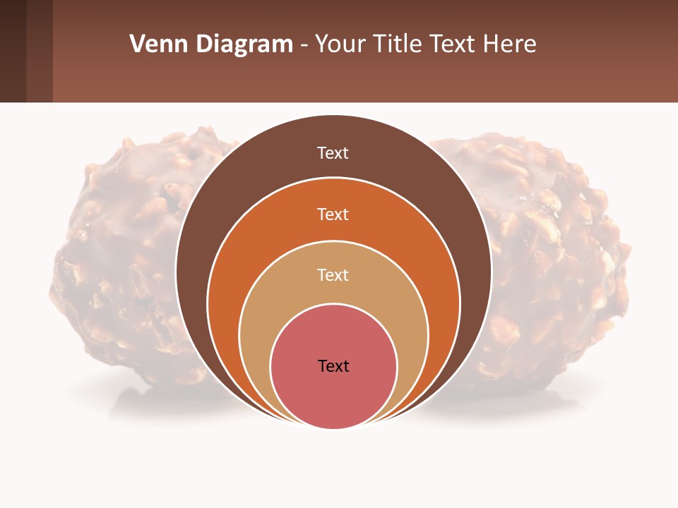 Two Chocolate Balls With Nuts On Top Of Them PowerPoint Template