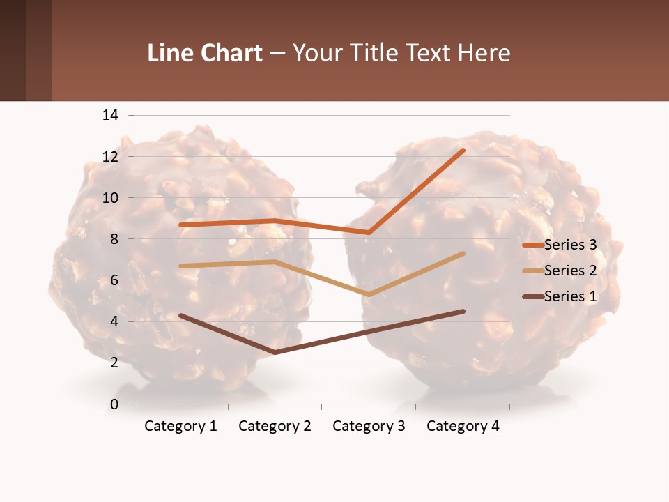 Two Chocolate Balls With Nuts On Top Of Them PowerPoint Template