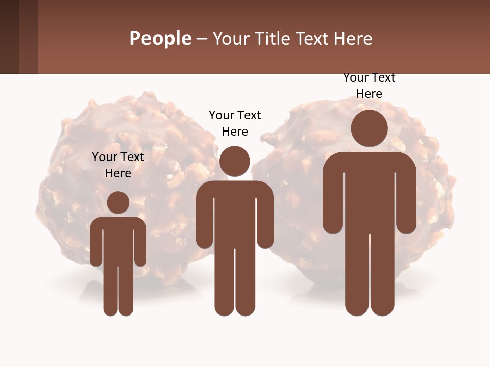 Two Chocolate Balls With Nuts On Top Of Them PowerPoint Template