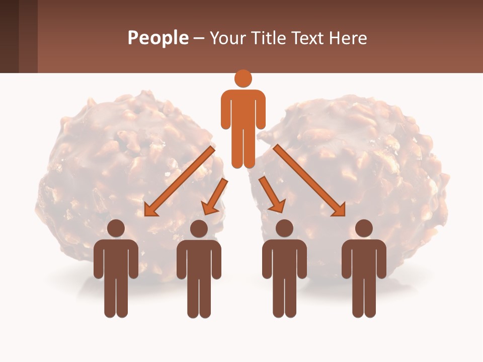 Two Chocolate Balls With Nuts On Top Of Them PowerPoint Template