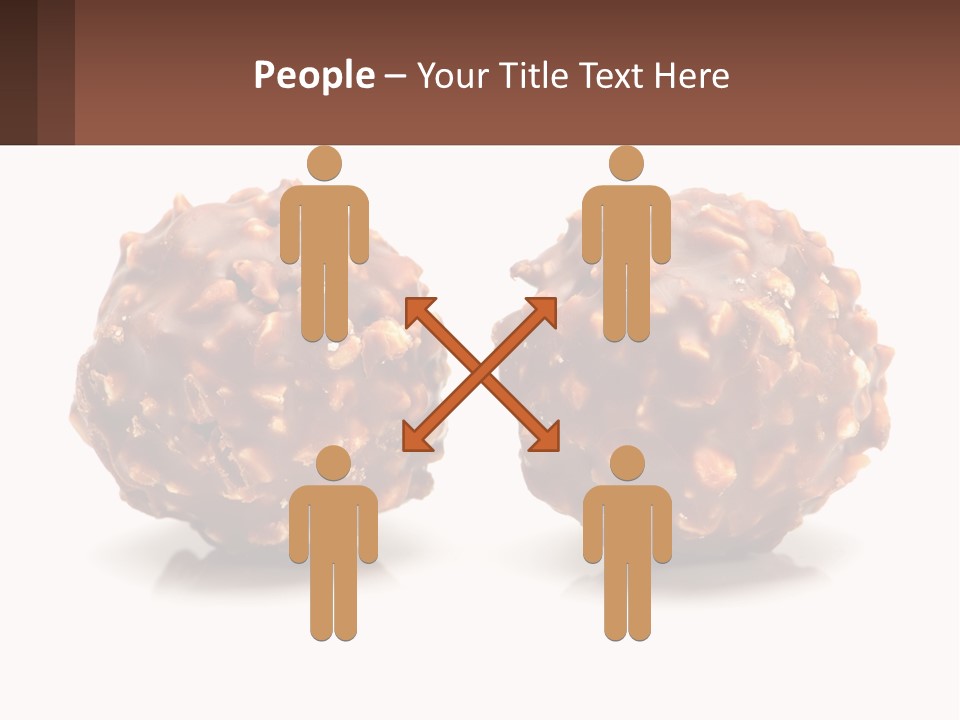 Two Chocolate Balls With Nuts On Top Of Them PowerPoint Template