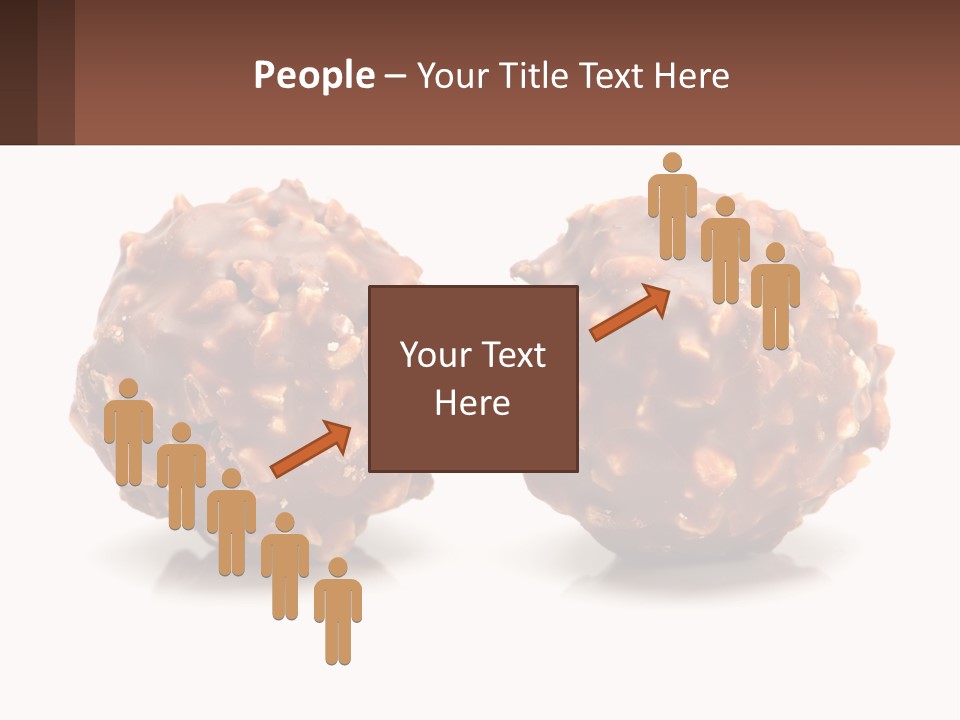 Two Chocolate Balls With Nuts On Top Of Them PowerPoint Template