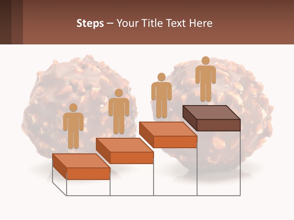 Two Chocolate Balls With Nuts On Top Of Them PowerPoint Template