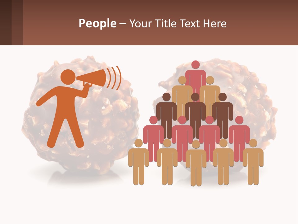 Two Chocolate Balls With Nuts On Top Of Them PowerPoint Template