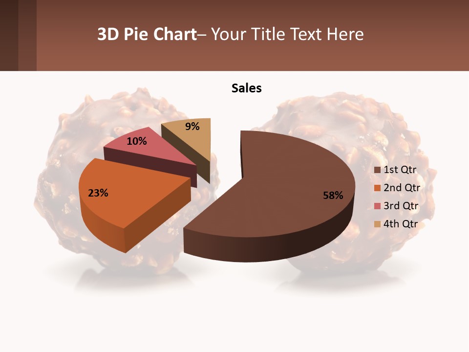Two Chocolate Balls With Nuts On Top Of Them PowerPoint Template