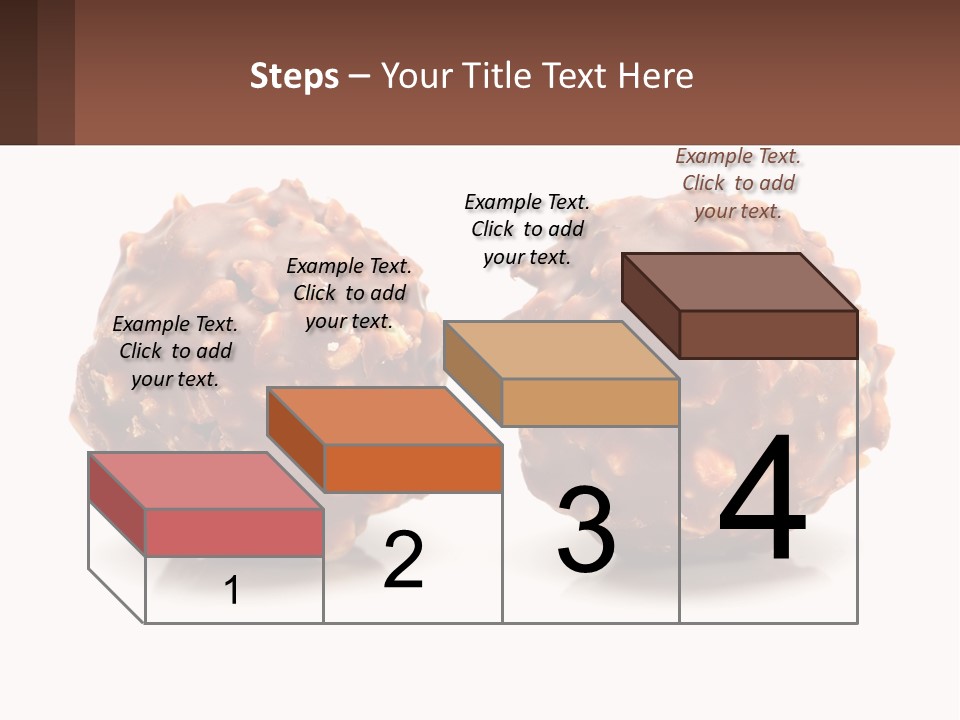 Two Chocolate Balls With Nuts On Top Of Them PowerPoint Template