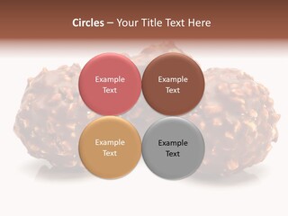 Three Chocolate Balls With Nuts On A White Background PowerPoint Template